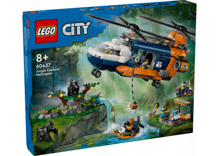 LEGO® 60437 City - Helikopter badaczy dżungli w bazie