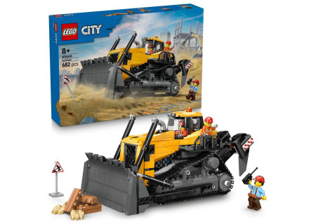 LEGO® 60466 City - Żółty buldożer z ładowarką