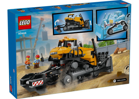 LEGO® 60466 City - Żółty buldożer z ładowarką