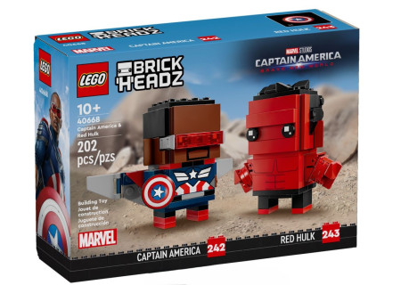 LEGO® 40668 BrickHeadz - Figurki Kapitana Ameryki i Czerwonego Hulka
