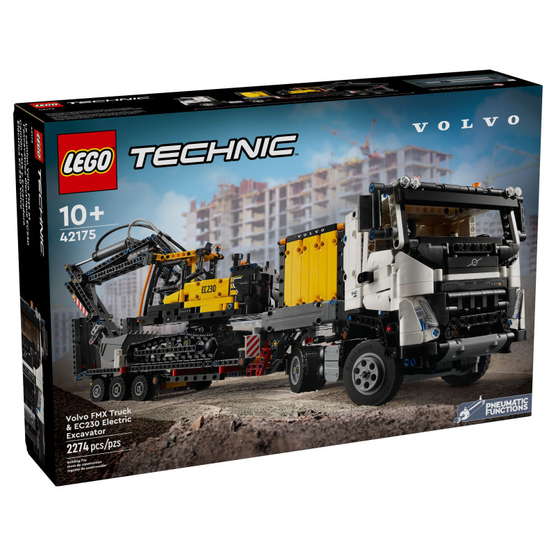 LEGO® 42175 Technic - Ciężarówka Volvo FMX i koparka EC230 Electric