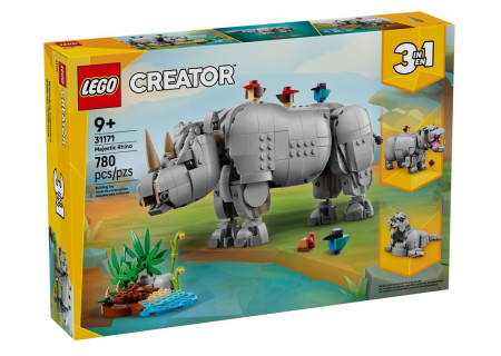 LEGO® 31171 Creator 3w1 - Dzikie zwierzęta: dumny nosorożec z ptakami