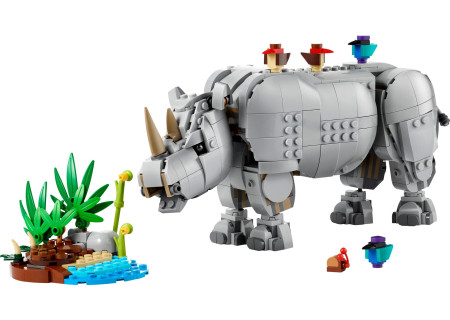 LEGO® 31171 Creator 3w1 - Dzikie zwierzęta: dumny nosorożec z ptakami