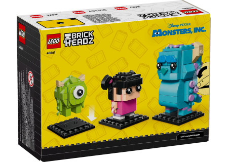 LEGO® 40861 BrickHeadz - Figurki Sulley’ego, Mike’a i Boo