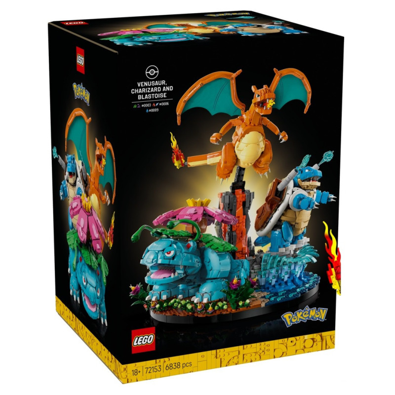 LEGO® 72153 Pokemon - Venusaur, Charizard i Blastoise