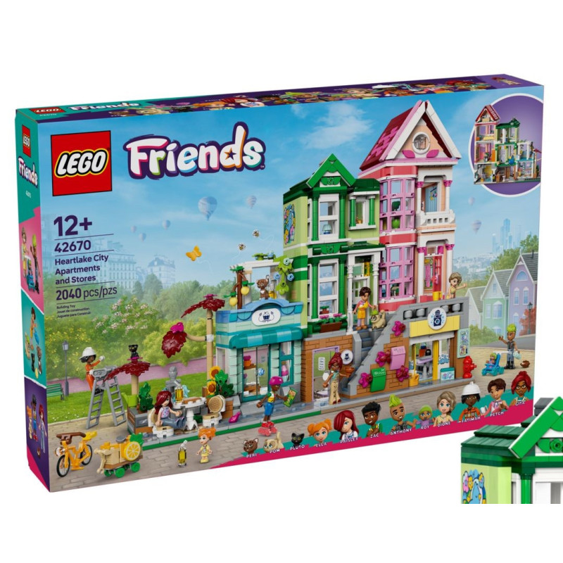LEGO® 42670 Friends - Mieszkania i sklepy w mieście Heartlake