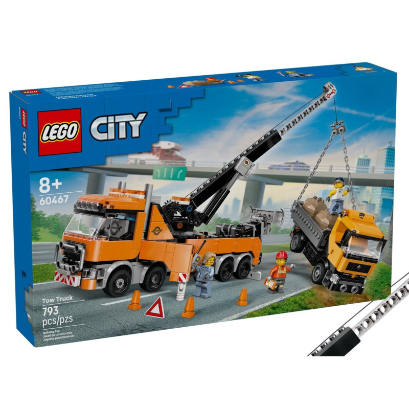 LEGO® 60467 City - Wóz holowniczy z dźwigiem