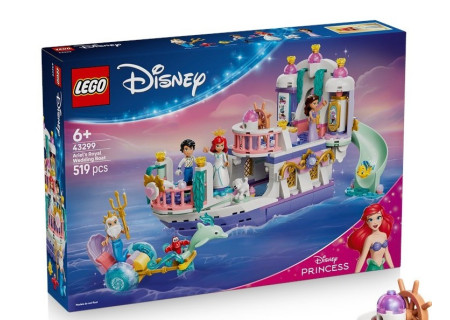 LEGO® 43299 Disney - Królewska Łódź Weselna Arielki