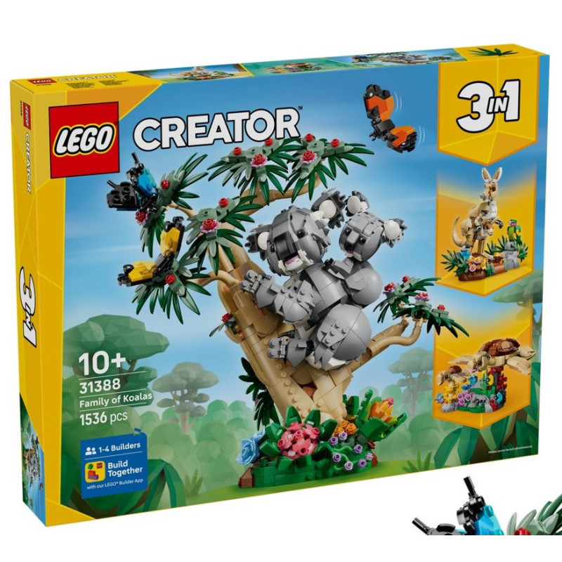 LEGO® 31388 Creator 3w1 - Dzikie zwierzęta: Rodzina koali