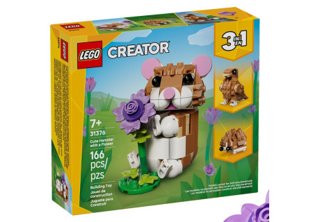 LEGO® 31376 Creator 3w1 - Uroczy chomik z kwiatkiem
