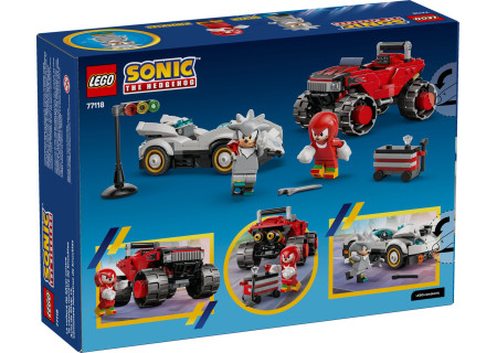 LEGO® 77118 Sonic the Hedgehog - Silver w samochodzie kontra Knuckles w monster trucku