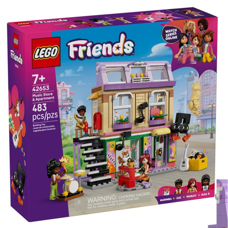 LEGO® 42653 Friends - Sklep muzyczny i mieszkanie