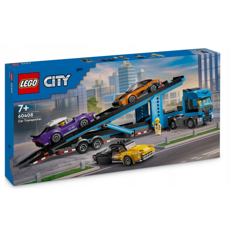 LEGO® 60408 City - Laweta z samochodami sportowymi