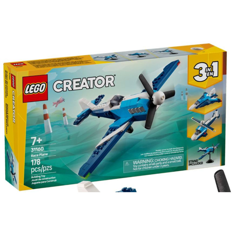 LEGO® 31160 Creator 3w1 - Statek powietrzny: samolot wyścigowy